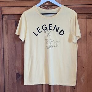 Disney Lion King “LEGEND” Yellow Short Sleeve soft Cotton Blend Crew T S…